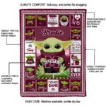 custom mississippi state bulldogs baby yoda maroon blanket best selling