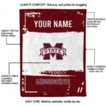 custom mississippi state bulldogs paint strokes maroon white blanket new arrival