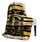 custom missouri tigers floral stripes black white blanket top rated