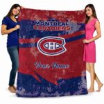 custom montreal canadiens grunge streaks red blanket fashion forward