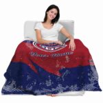 custom montreal canadiens grunge streaks red blanket latest model