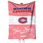 custom montreal canadiens grunge texture red white blanket best selling
