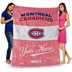 custom montreal canadiens grunge texture red white blanket fashion forward