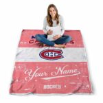 custom montreal canadiens grunge texture red white blanket best selling