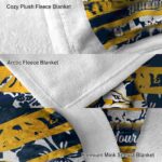 custom nashville predators floral stripes gold white blanket best selling