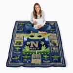 custom navy midshipmen baby yoda blue blanket best selling