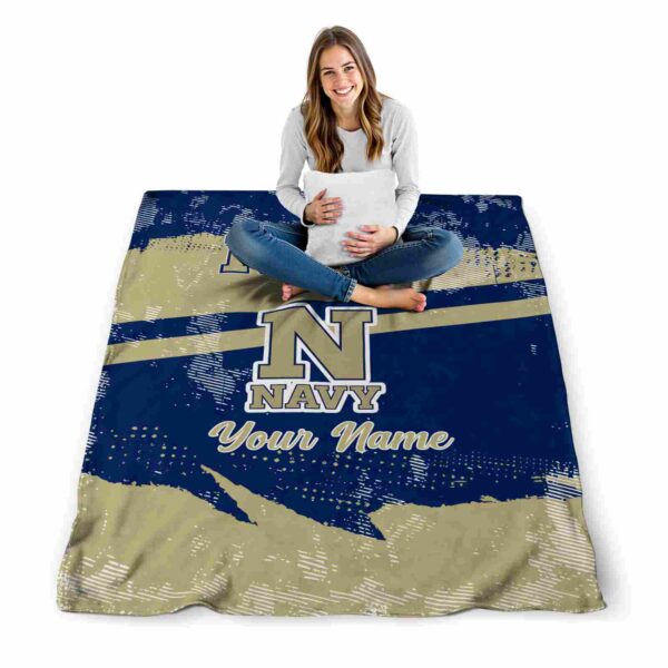 custom navy midshipmen grunge streaks blue blanket high quality