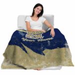 custom navy midshipmen grunge streaks blue blanket latest model