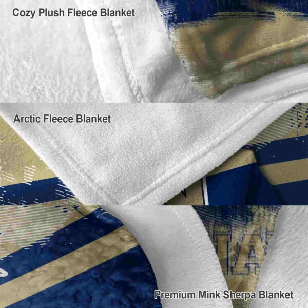 custom navy midshipmen grunge streaks blue blanket premium grade