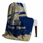 custom navy midshipmen grunge streaks blue blanket top rated