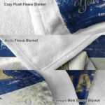 custom navy midshipmen grunge texture blue white blanket best selling