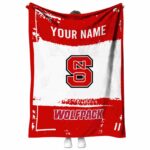 custom nc state wolfpack paint strokes red white blanket best selling