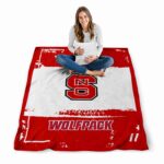 custom nc state wolfpack paint strokes red white blanket best selling