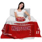 custom nc state wolfpack paint strokes red white blanket best selling