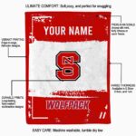 custom nc state wolfpack paint strokes red white blanket best selling