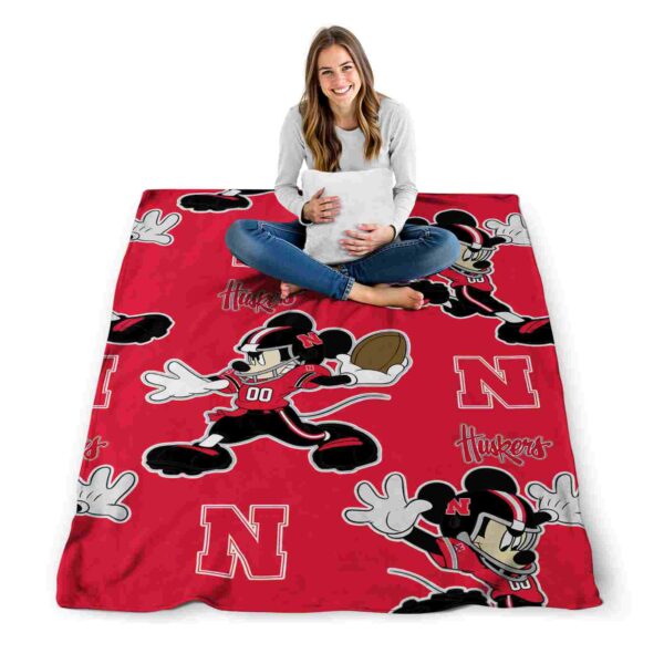 custom nebraska cornhuskers mickey red blanket high quality