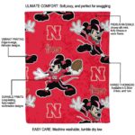 custom nebraska cornhuskers mickey red blanket new arrival