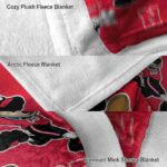 custom nebraska cornhuskers mickey red blanket premium grade