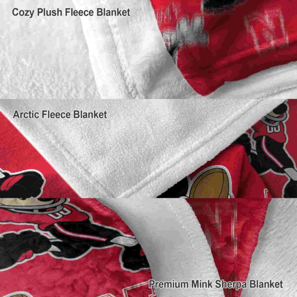 custom nebraska cornhuskers mickey red blanket premium grade