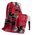 custom nebraska cornhuskers mickey red blanket top rated