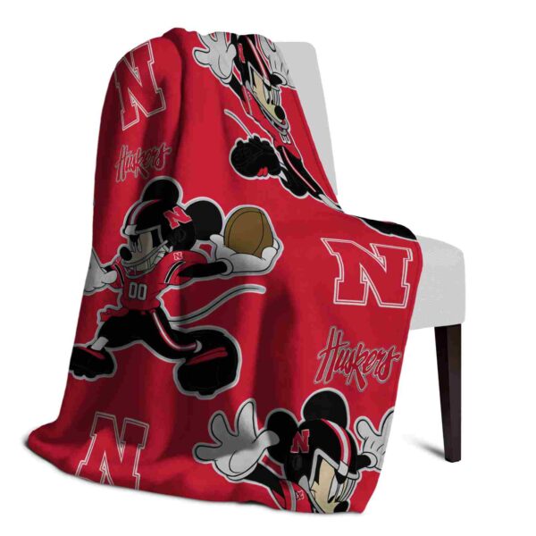 custom nebraska cornhuskers mickey red blanket top rated