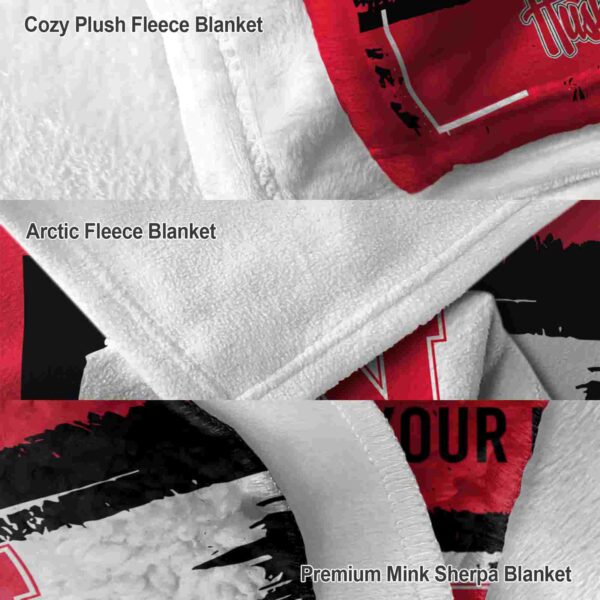 custom nebraska cornhuskers paint strokes red white blanket premium grade
