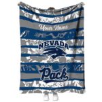 custom nevada wolf pack floral stripes blue white blanket best selling