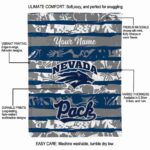 custom nevada wolf pack floral stripes blue white blanket new arrival