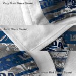 custom nevada wolf pack floral stripes blue white blanket premium grade