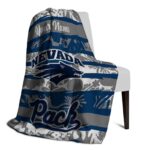 custom nevada wolf pack floral stripes blue white blanket top rated
