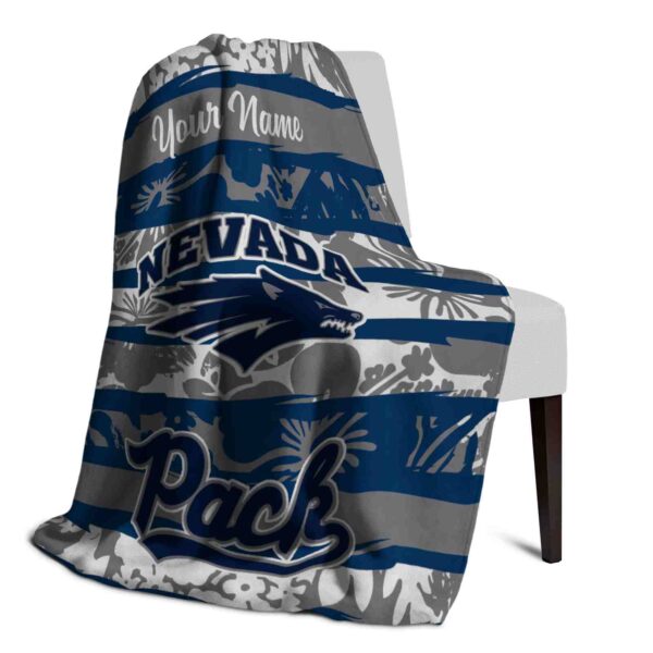 custom nevada wolf pack floral stripes blue white blanket top rated