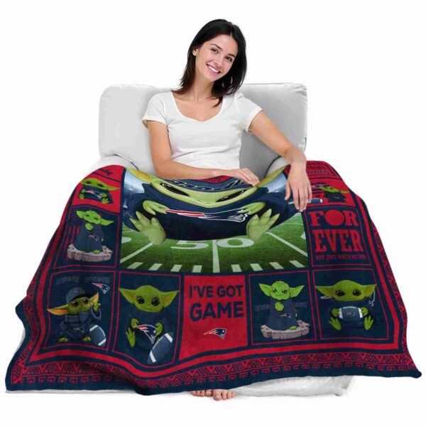 custom new england patriots baby yoda blue blanket latest model