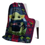 custom new england patriots baby yoda blue blanket top rated