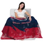 custom new england patriots grunge streaks blue blanket latest model