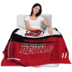 custom new jersey devils paint strokes red white blanket best selling