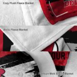 custom new jersey devils paint strokes red white blanket best selling