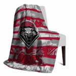 custom new mexico lobos floral stripes red white blanket top rated