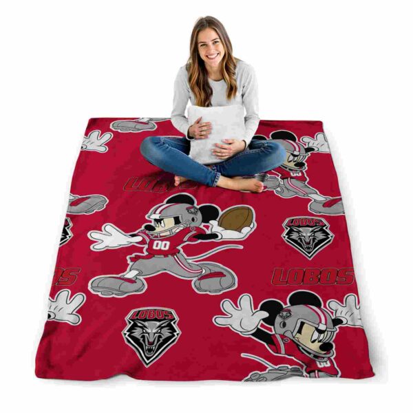 custom new mexico lobos mickey red blanket high quality