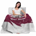 custom new mexico state aggies grunge streaks crimson blanket latest model