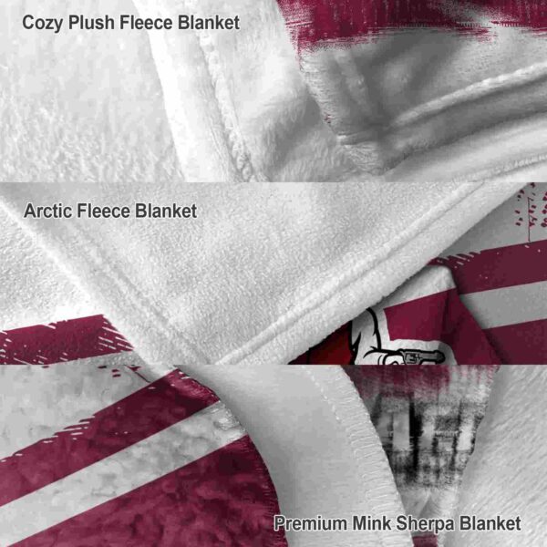 custom new mexico state aggies grunge streaks crimson blanket premium grade