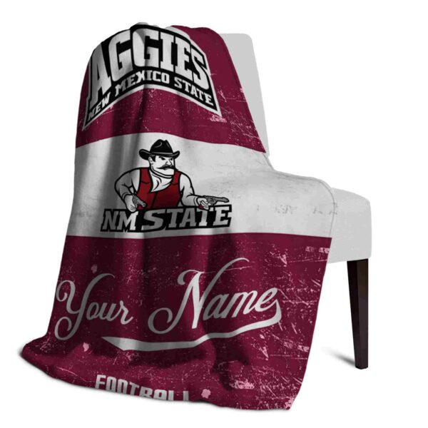 custom new mexico state aggies grunge texture crimson white blanket top rated