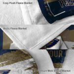 custom new orleans pelicans paint strokes navy white blanket best selling