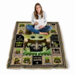 custom new orleans saints baby yoda gold blanket high quality