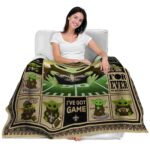 custom new orleans saints baby yoda gold blanket latest model