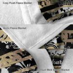 custom new orleans saints floral stripes gold white blanket premium grade
