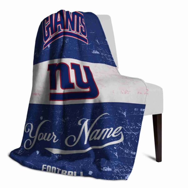 custom new york giants grunge texture blue white blanket top rated