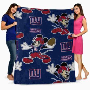 custom new york giants mickey blue blanket fashion forward