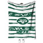 custom new york jets floral stripes green white blanket best selling