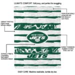 custom new york jets floral stripes green white blanket best selling