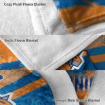custom new york knicks grunge streaks blue blanket premium grade